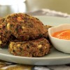 Quinoa Cakes with Roasted Red Pepper Sauce